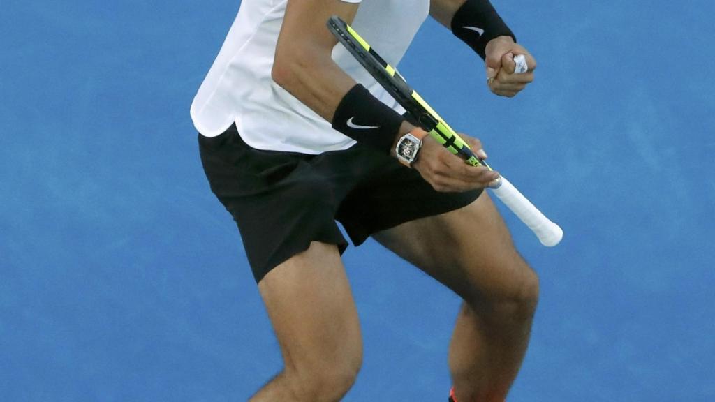 Rafa Nadal durante el partido contra Alexander Zverev.
