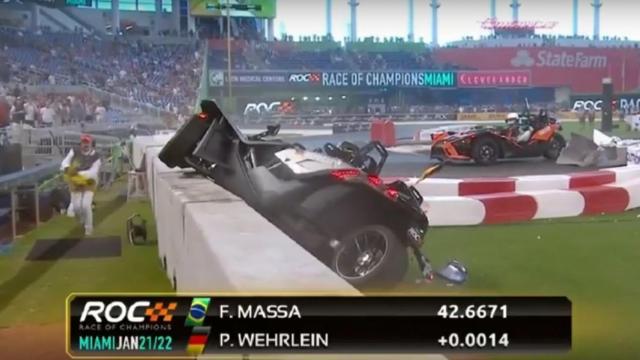 El golpazo entre Wehrlein y Massa en una exhibición.