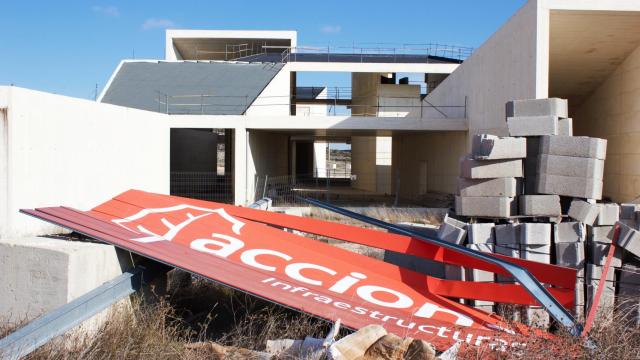 El armazón de hormigón del edificio.