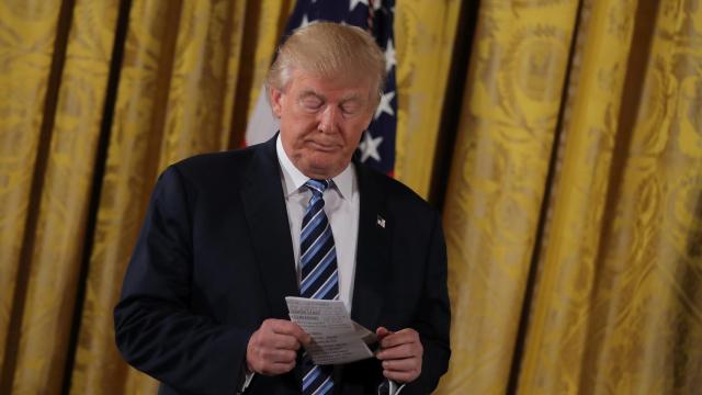 Donald Trump, durante un acto en la Casa Blanca.