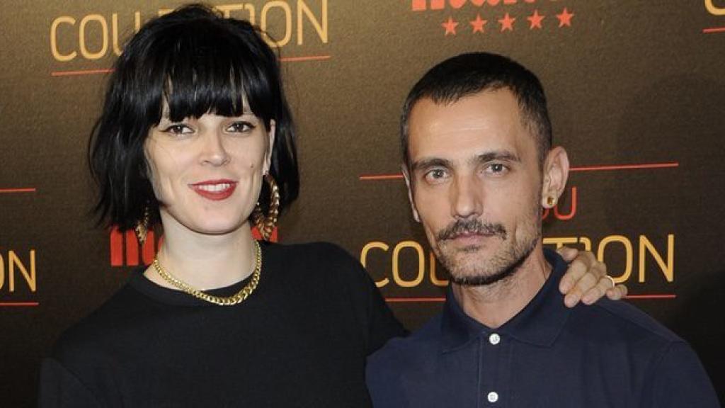 Bimba y David, en uno de los desfiles de la marca David Delfín