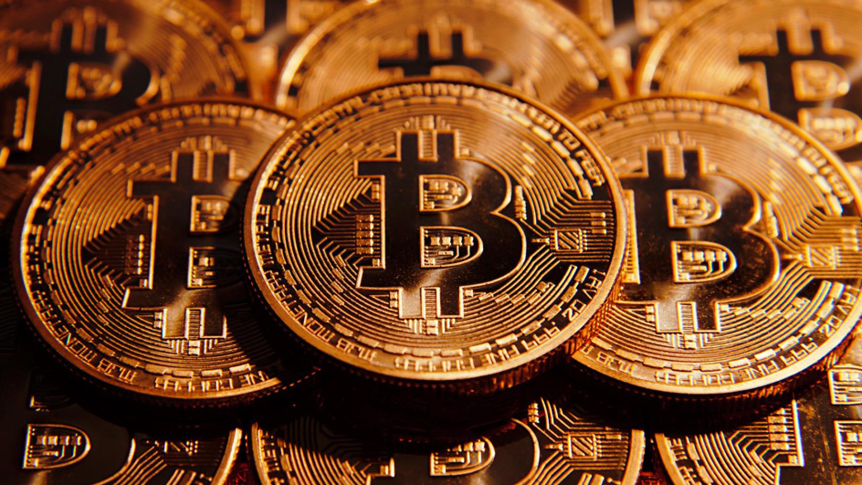 Representación física del bitcoin.