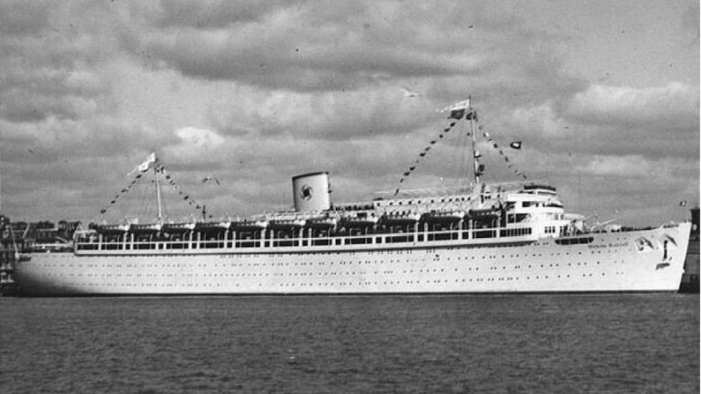 El buque Wilhelm Gustloff antes del hundimiento.