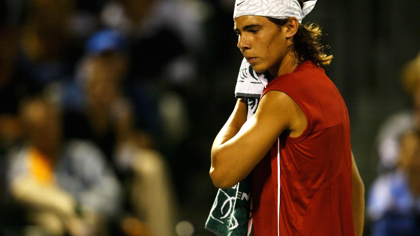 Rafa Nadal, durante el partido del 28 de marzo de 2004.