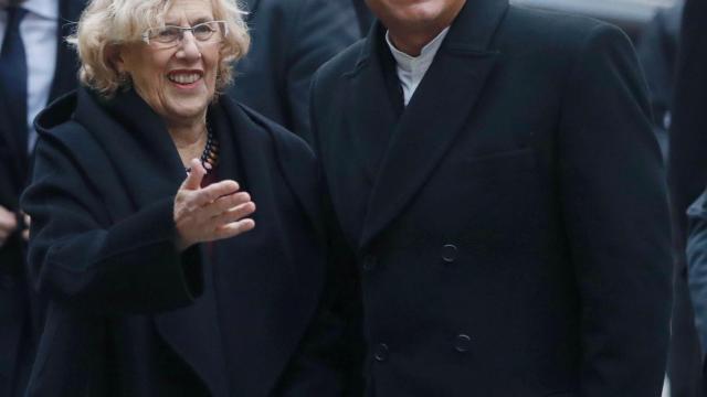 Manuela Carmena recibe al presidente de Ecuador, Rafael Correa.