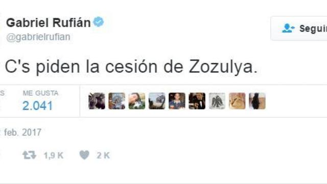 Rufián también opina sobre el 'nazi' Zozulya: PP y Ciudadanos piden su cesión