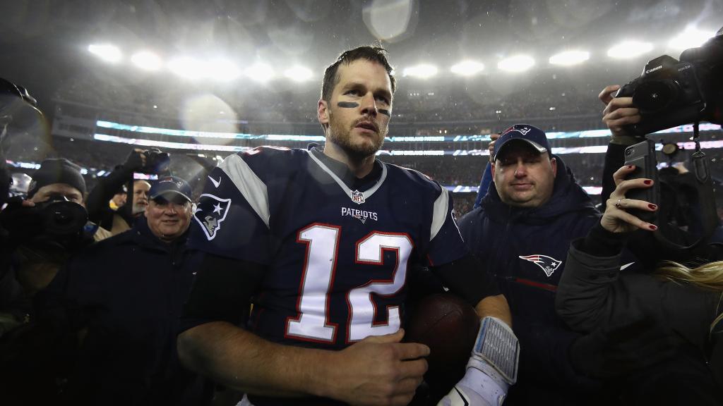 Tom Brady en la final de la AFC contra los Pittsburgh Steelers.