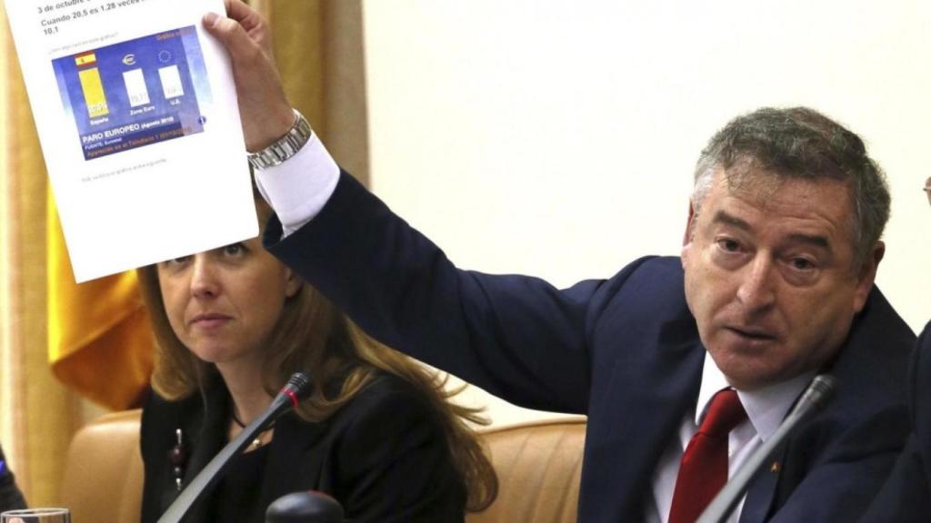 José Antonio Sánchez,  durante una comparecencia en la Comisión Mixta de Control Parlamentario de RTVE.