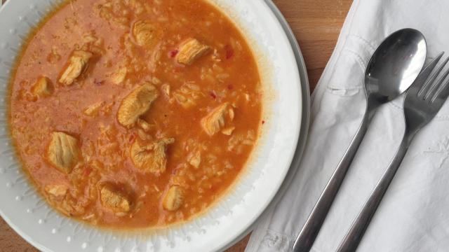 Arroz caldoso con pollo