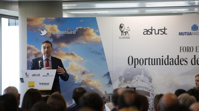 El director de EL ESPAÑOL, Pedro J. Ramírez, durante su intervención.