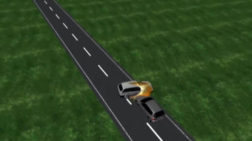 Reconstrucción del momento del accidente.