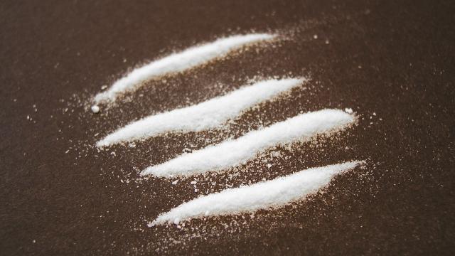 Unas rayas de cocaína.