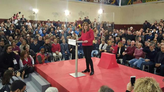 Susana Díaz, en el acto de este sábado en Madrid.