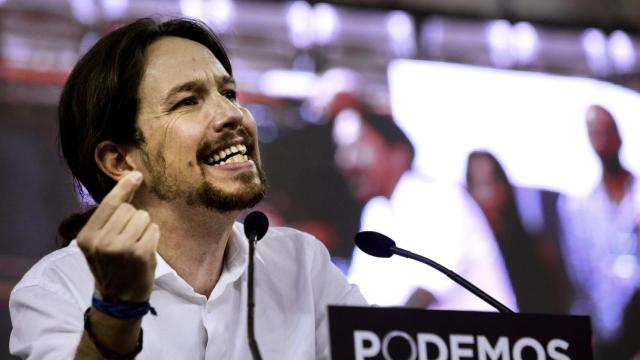 Pablo Iglesias durante un discurso.