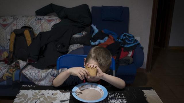 Uno de los pequeños atendidos por Save the Children.