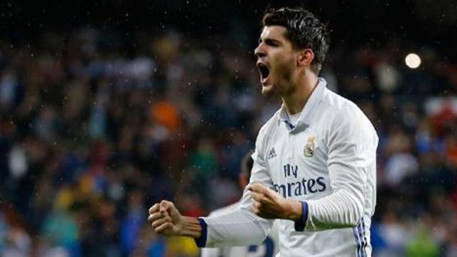 Álvaro Morata celebrando un gol.