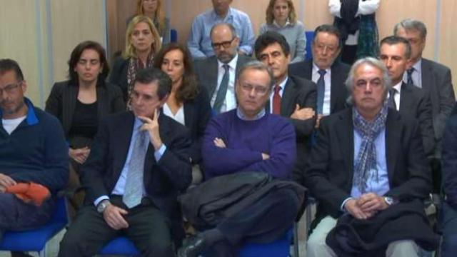 El banquillo de los acusados durante el juicio de Nóos