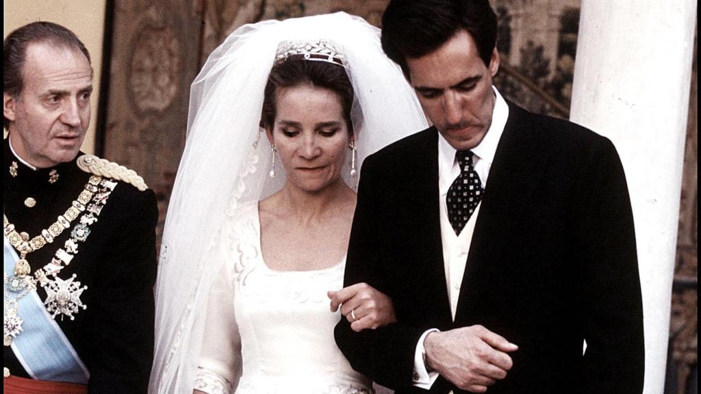 Jaime de Marichalar y Elena de Borbón el día de su boda en marzo de 1995.
