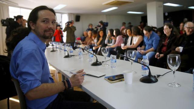 Pablo Iglesias durante la primera reunión del Consejo Ciudadano Estatal.