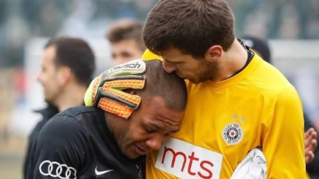 Everton tras salir del terreno de juego.