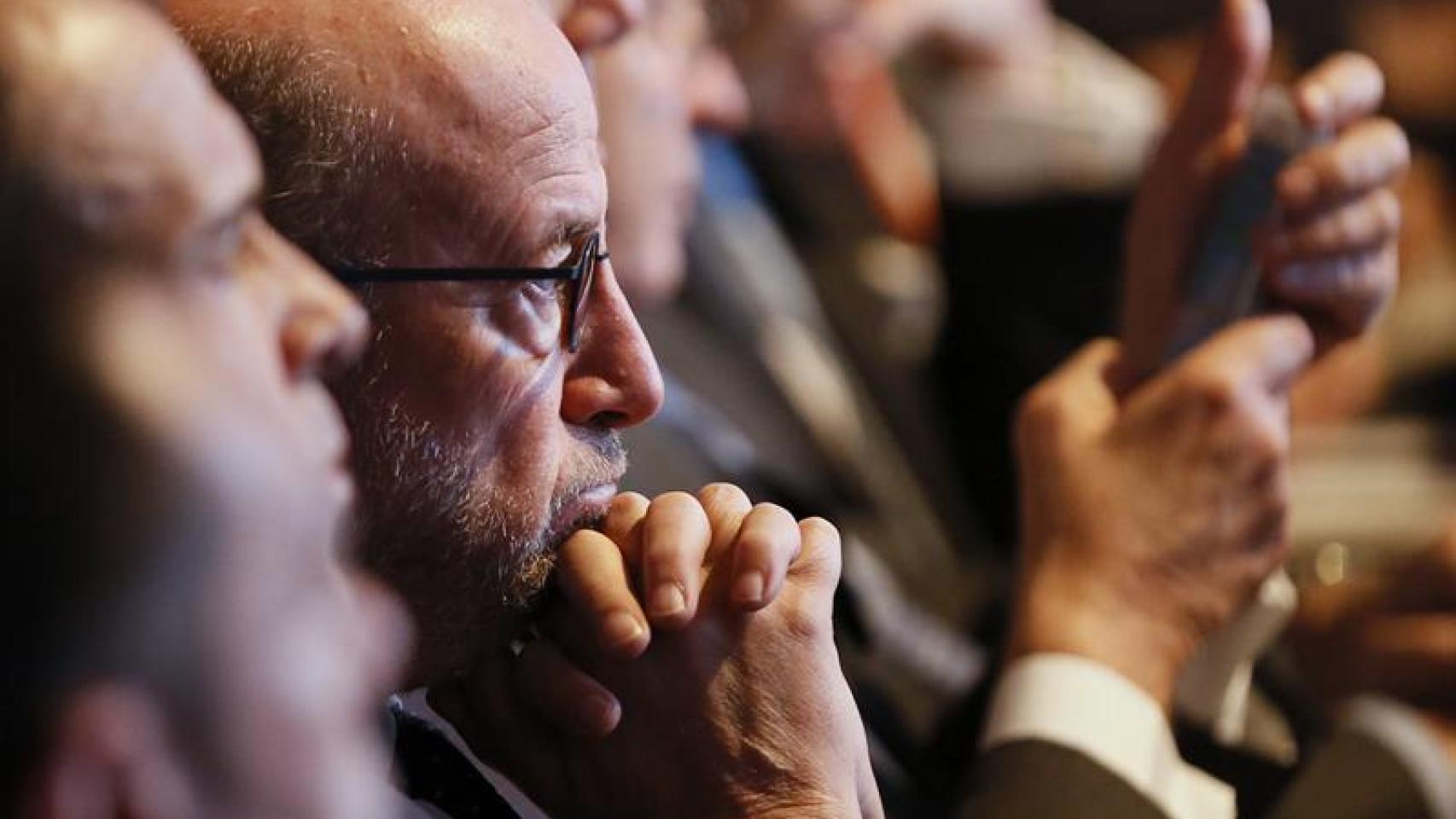 Emilio Saracho, nuevo presidente del Banco Popular, durante la junta de accionistas.