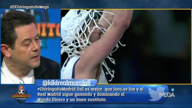 Tomás Roncero alaba a Llull. Foto: Twitter (@elchiringuitotv)