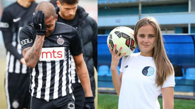 Everton Luiz, a la izquierda; Jelena Polic, a la derecha.