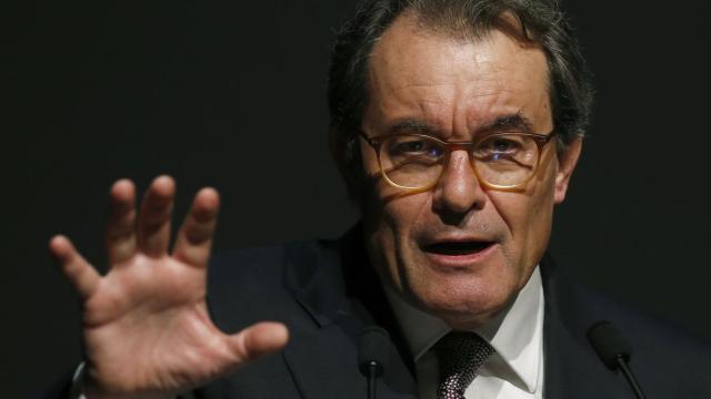 el expresidente de la Generalitat, durante el acto en San Sebastián.