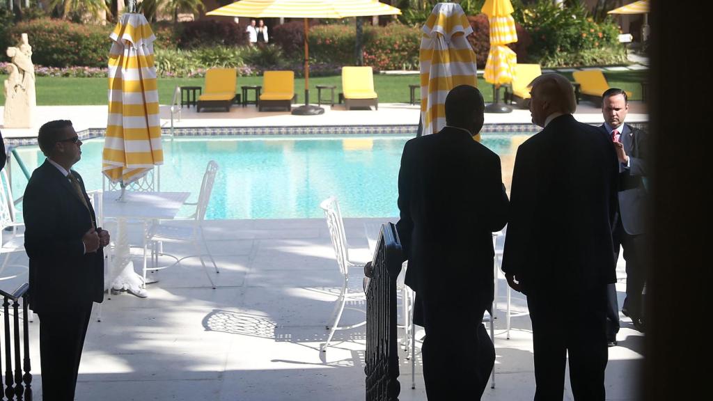 El presidente de EEUU en Mar-aLago en marzo de 2016.