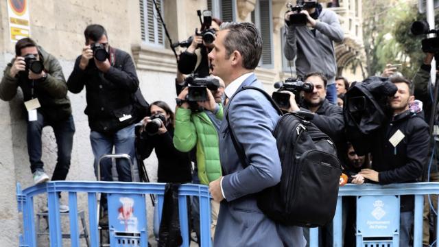 Urdangarin llegando a la Audiencia de Palma.