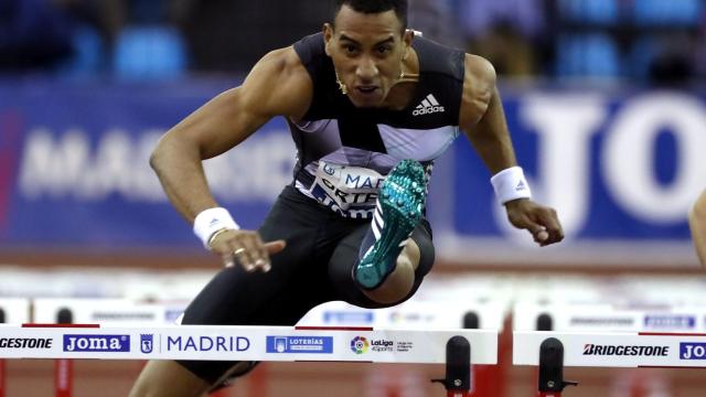 Orlando Ortega en acción durante el Meeting de Madrid.