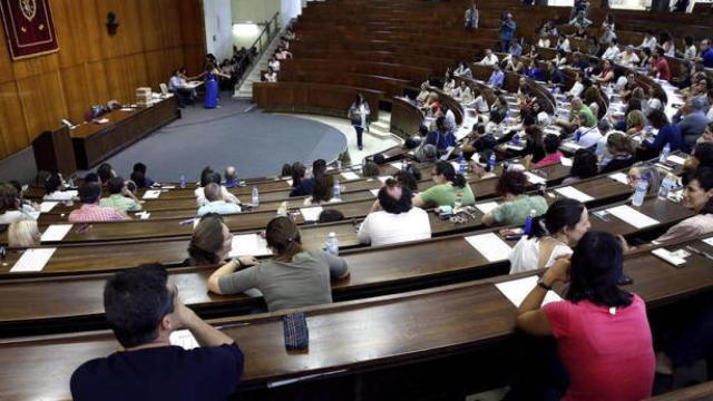 Imagen de archivo de un examen de oposiciones.