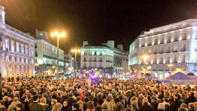 Momento de la protesta.