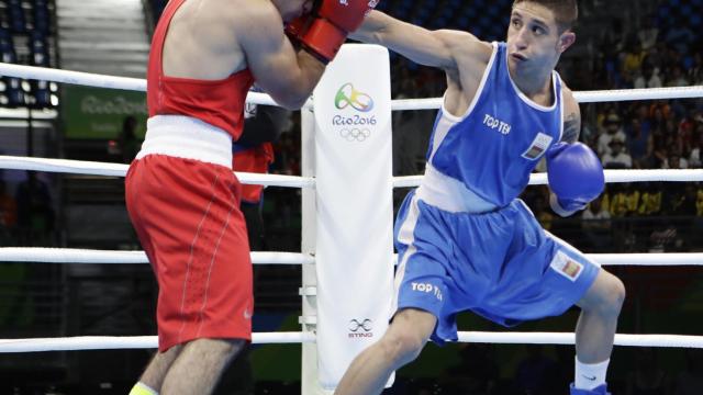 Samuel Carmona, gitano, durante uno de sus combates en los JJOO de Río.