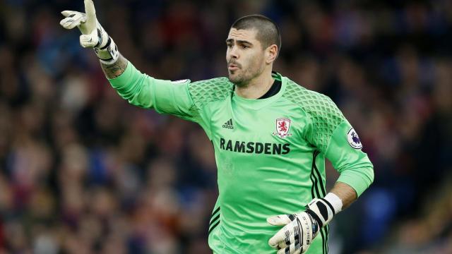 Víctor Valdés, con el Middlesborough.