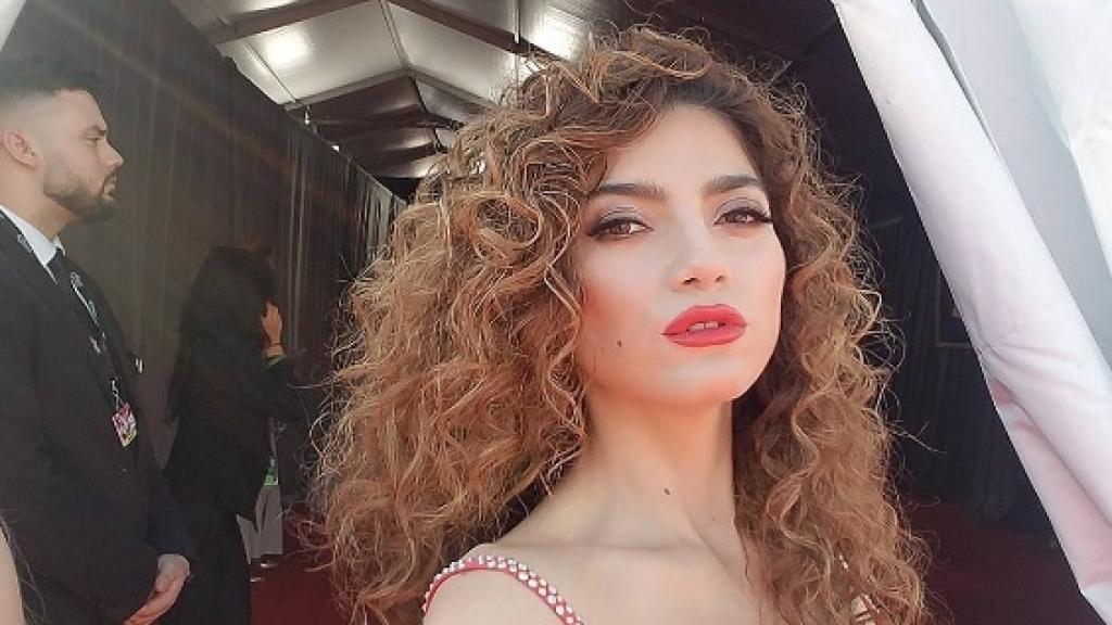 Blanca Blanco, durante la entrega de los premios Grammy, hace varias semanas.