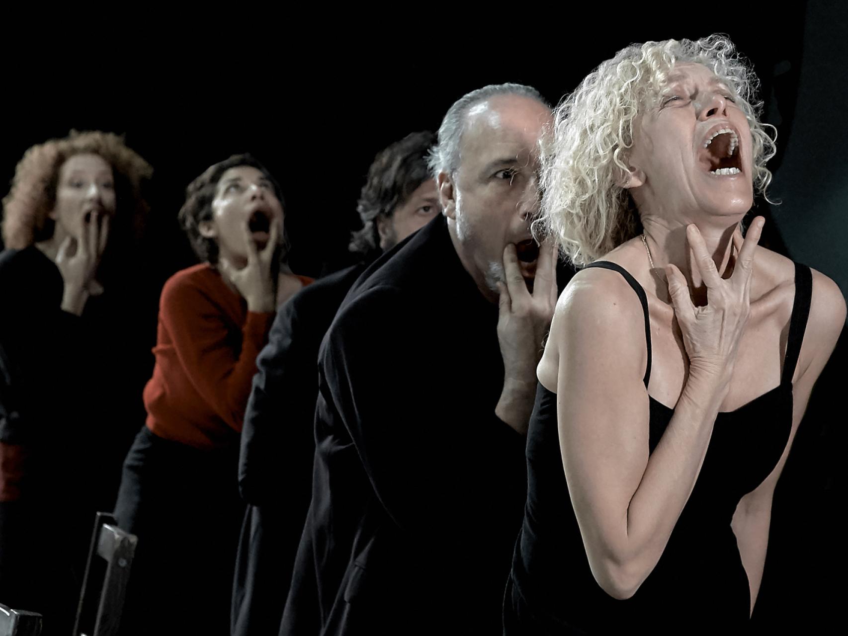 Un ensayo de la obra de teatro Festen, en el Centro Dramático Nacional.