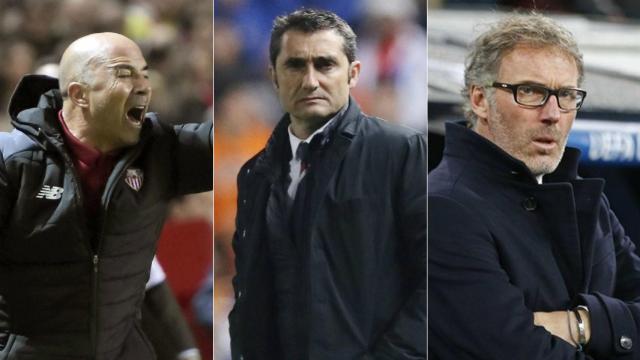 Sampaoli, Valverde y Blanc.