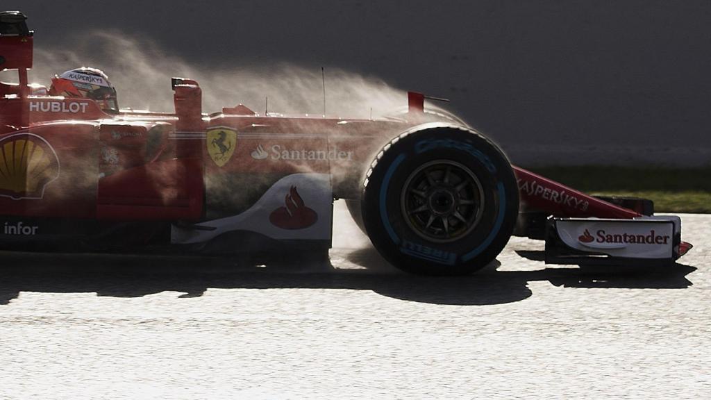 Raikkonen en acción durante la jornada del jueves.