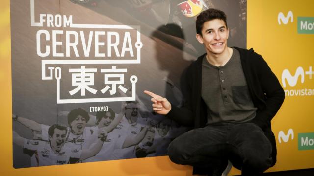 Márquez, durante la presentación de 'De Cervera a Tokio'.