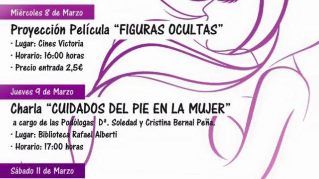 El programa de actividades que ha preparado el PP de Rota para el Día Internacional de la Mujer.