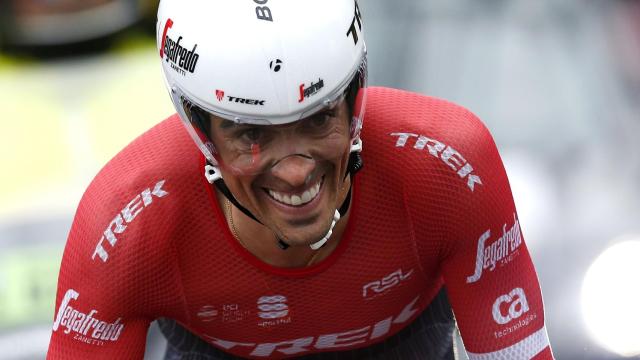 Alberto Contador durante la contrarreloj de la París Niza.