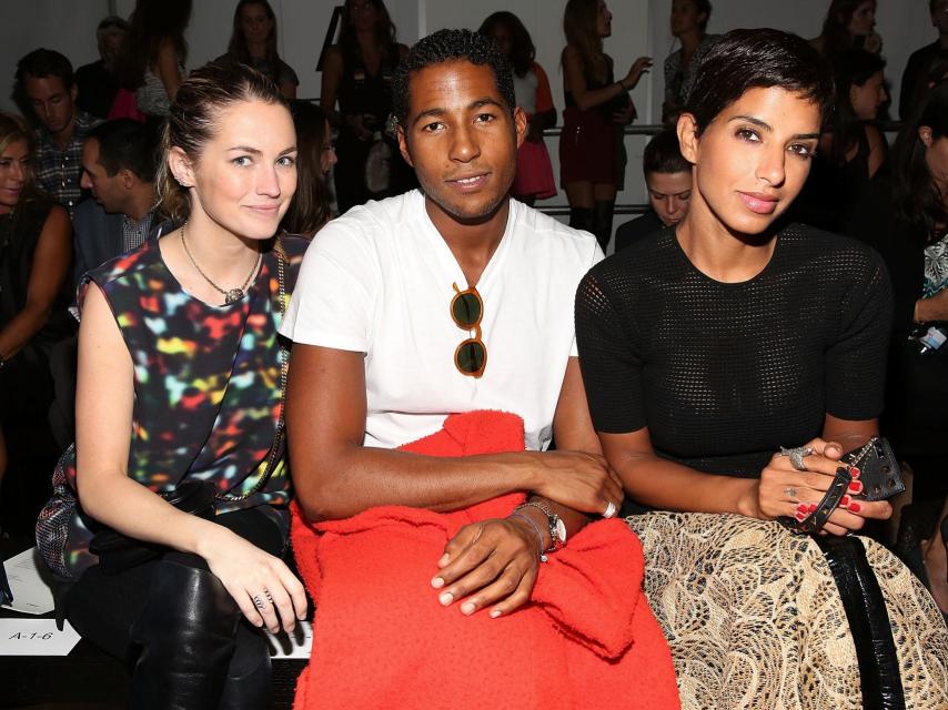 Junto a unos amigos en un front row.