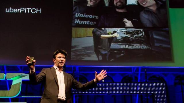 Travis Kalanick en un encuentro con emprendedores