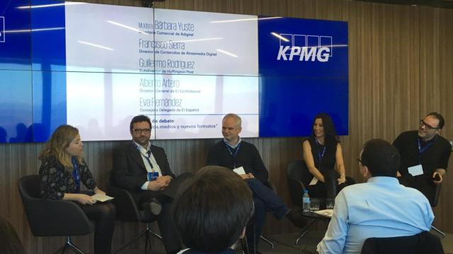 Francisco Sierra (Atresmedia Digital), Alberto Artero (El Confidencial), Eva Fernández (El Español) y Guillermo Rodríguez (Huffington Post).