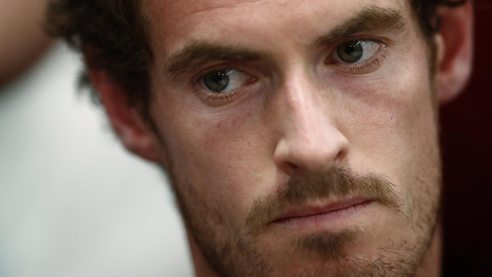 Andy Murray atiende a la prensa en Indian Wells.