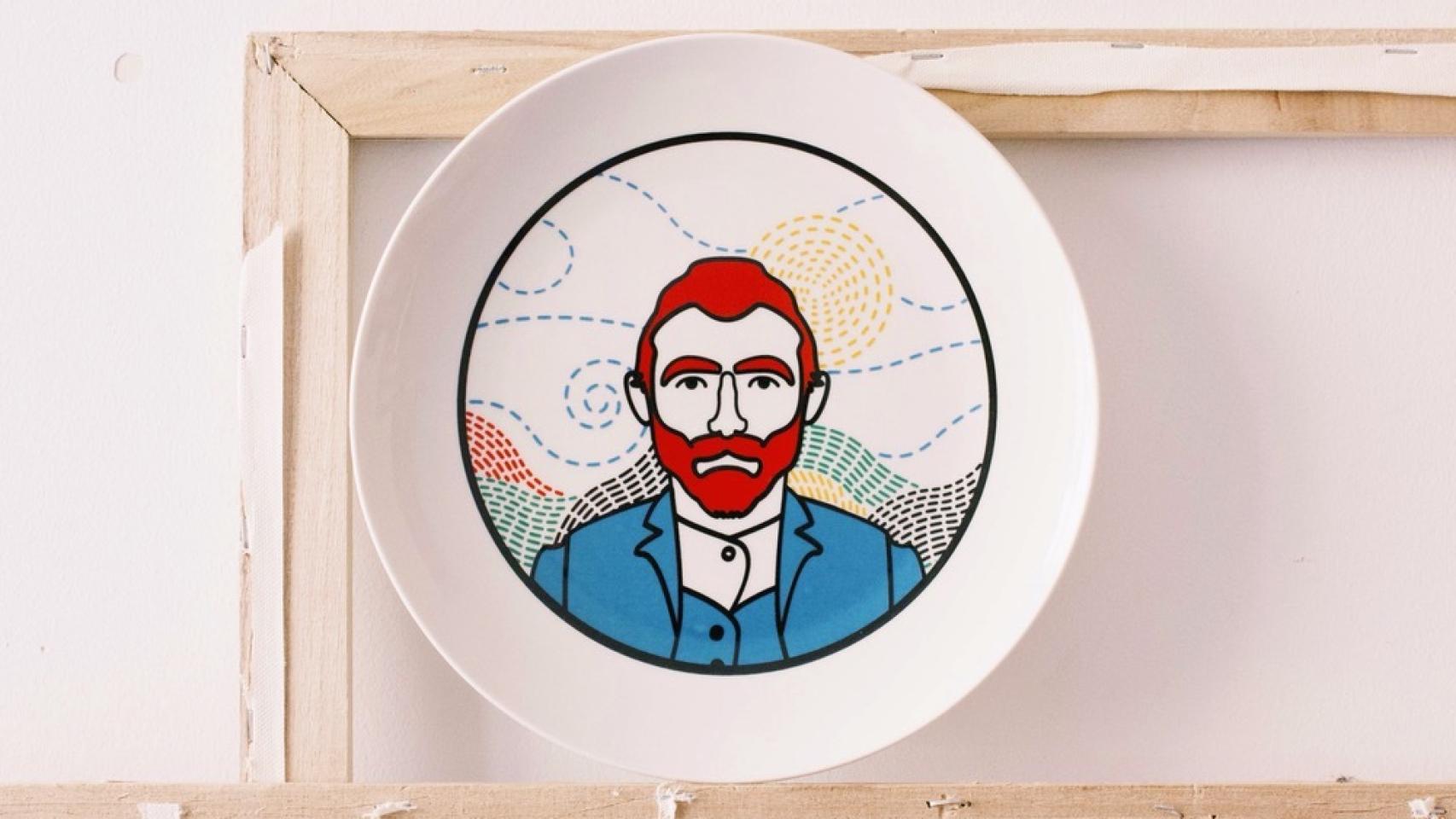 Van Gogh ilustrado por el artista José Antonio Rueda.