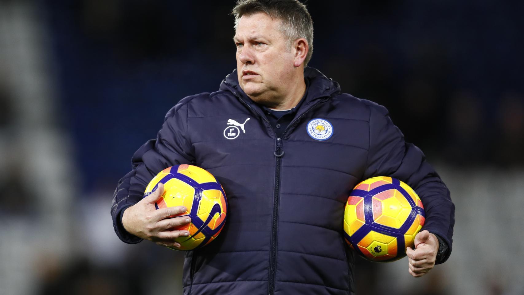 Craig Shakespeare, antes de un entrenamiento con el Leicester.