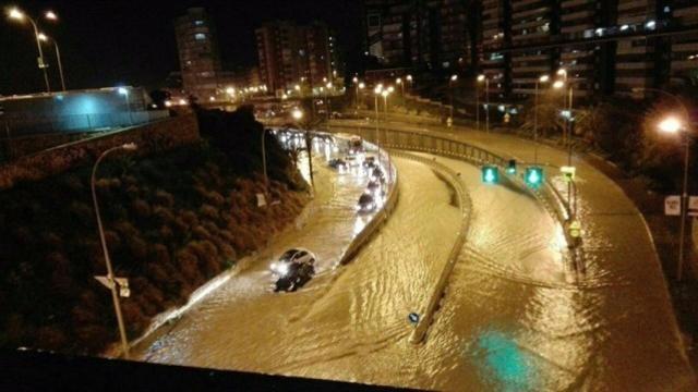 La ciudad quedó anegada en apenas unas horas