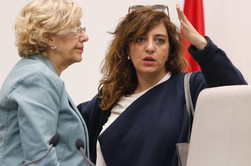 Manuela Carmena y Celia Mayer.